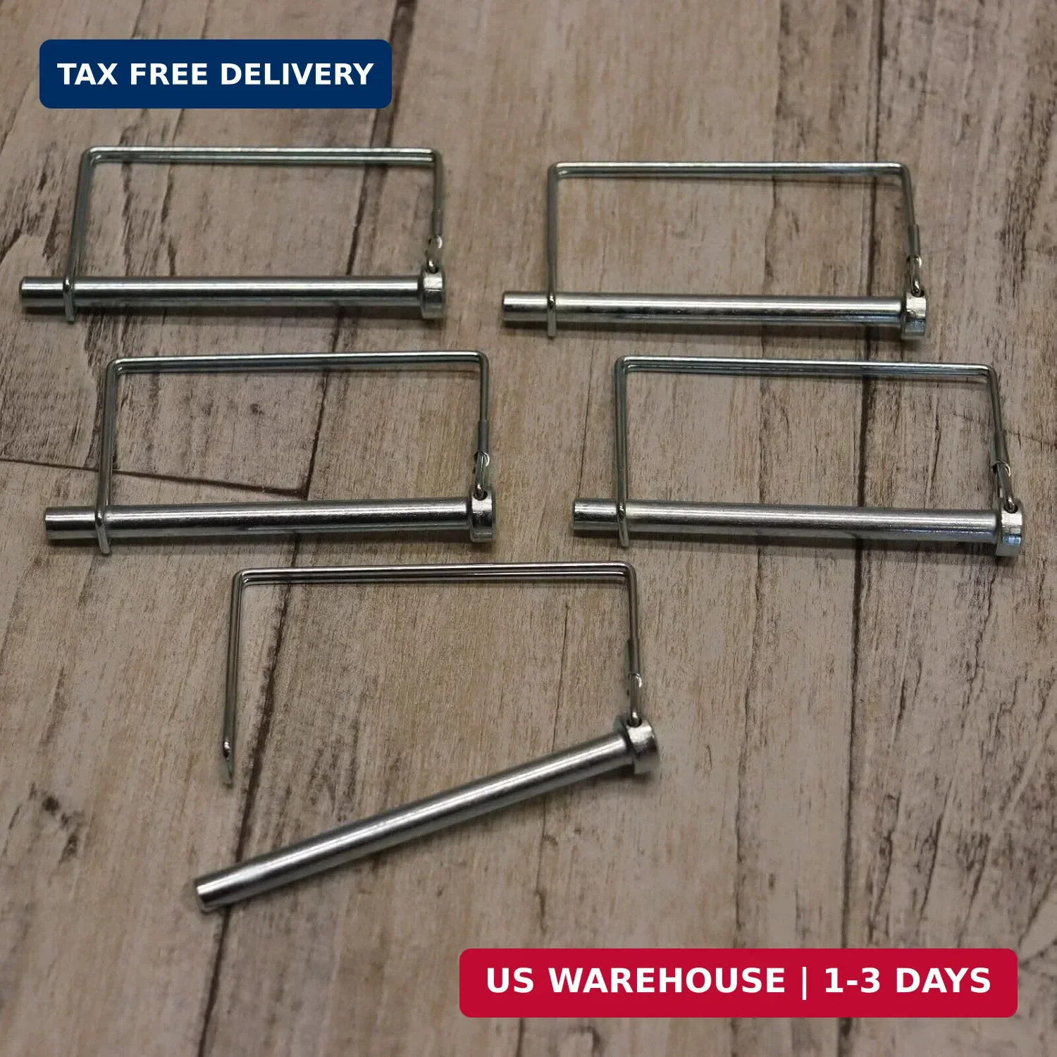 10 PCS Square Pto Pin Shaft Locking Pin 1/4 pin Hitch pin Wire Lock Pin Safety C