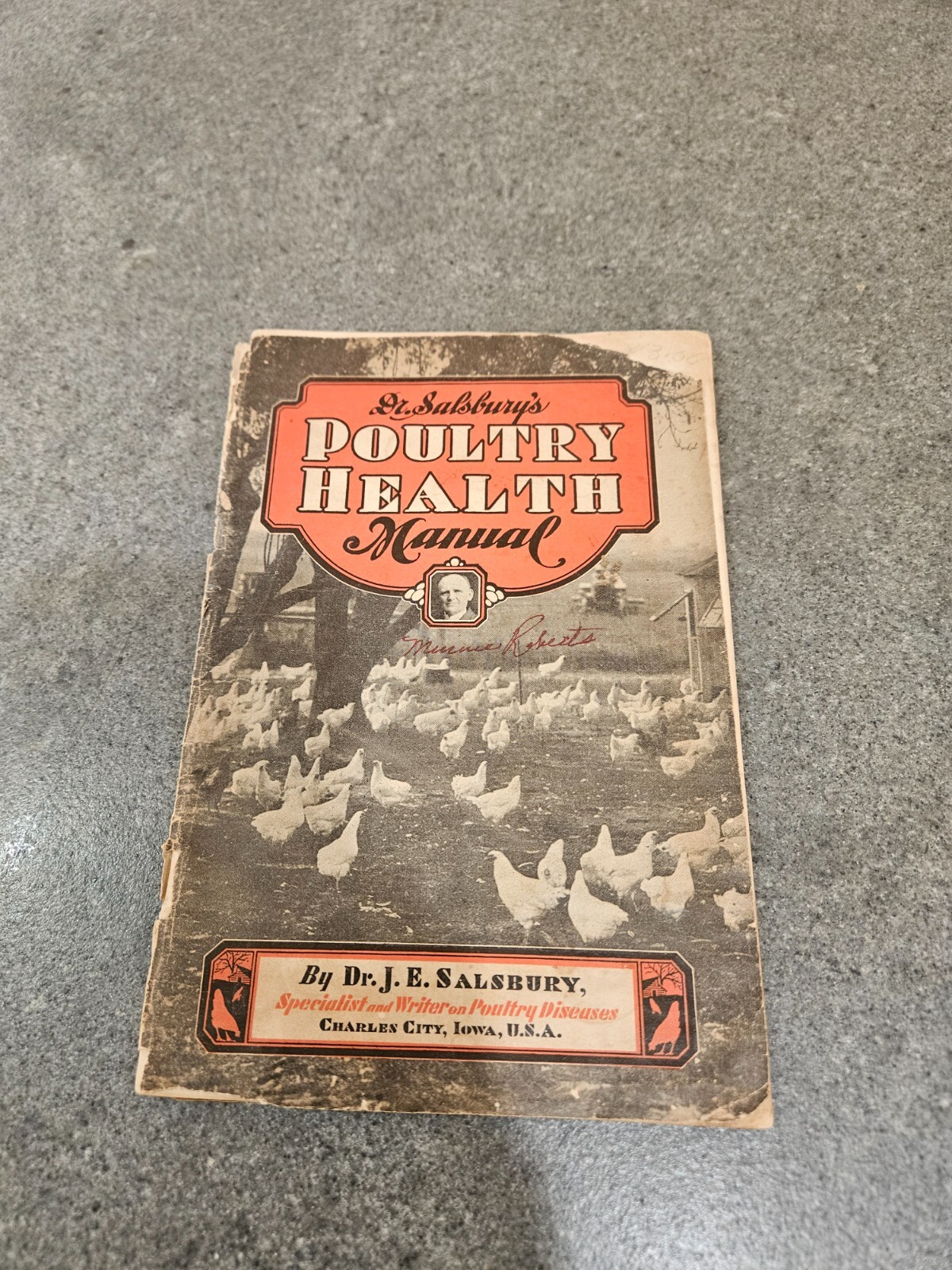 Vintage 1932 Dr. Salsburys Poultry Health Manual Chicken Charles City Iowa