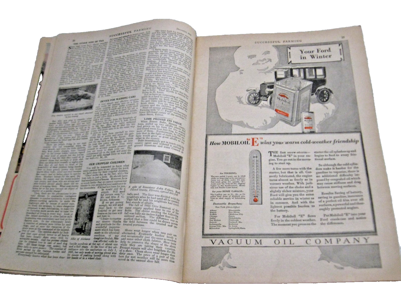 SUCCESSFUL FARMING Dec 1924 Sept 1930 & Renewal Model A IH Mobiloil Buick