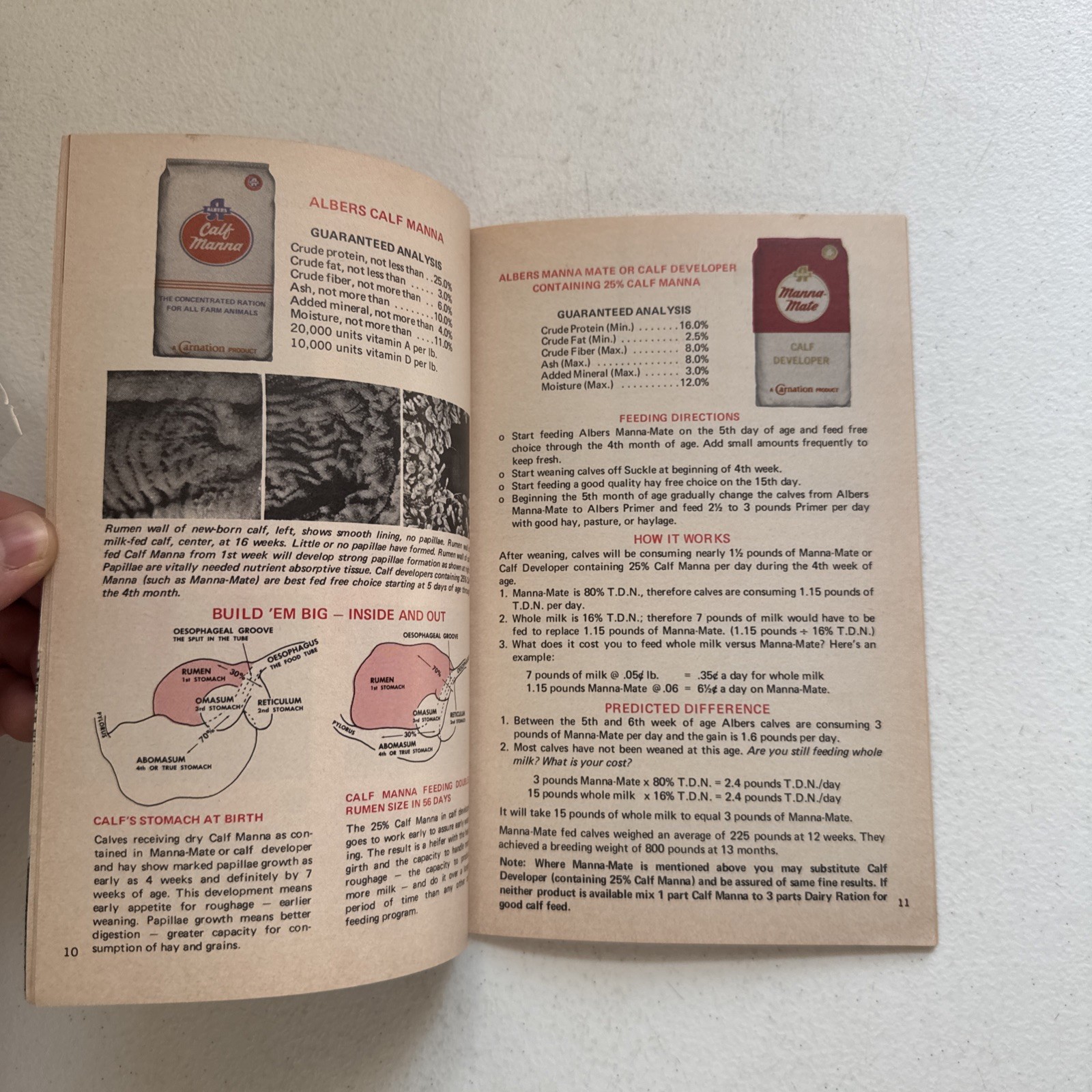 Vintage 1972 Carnation Albers Milling Co. Calf-Plan Livestock Booklet