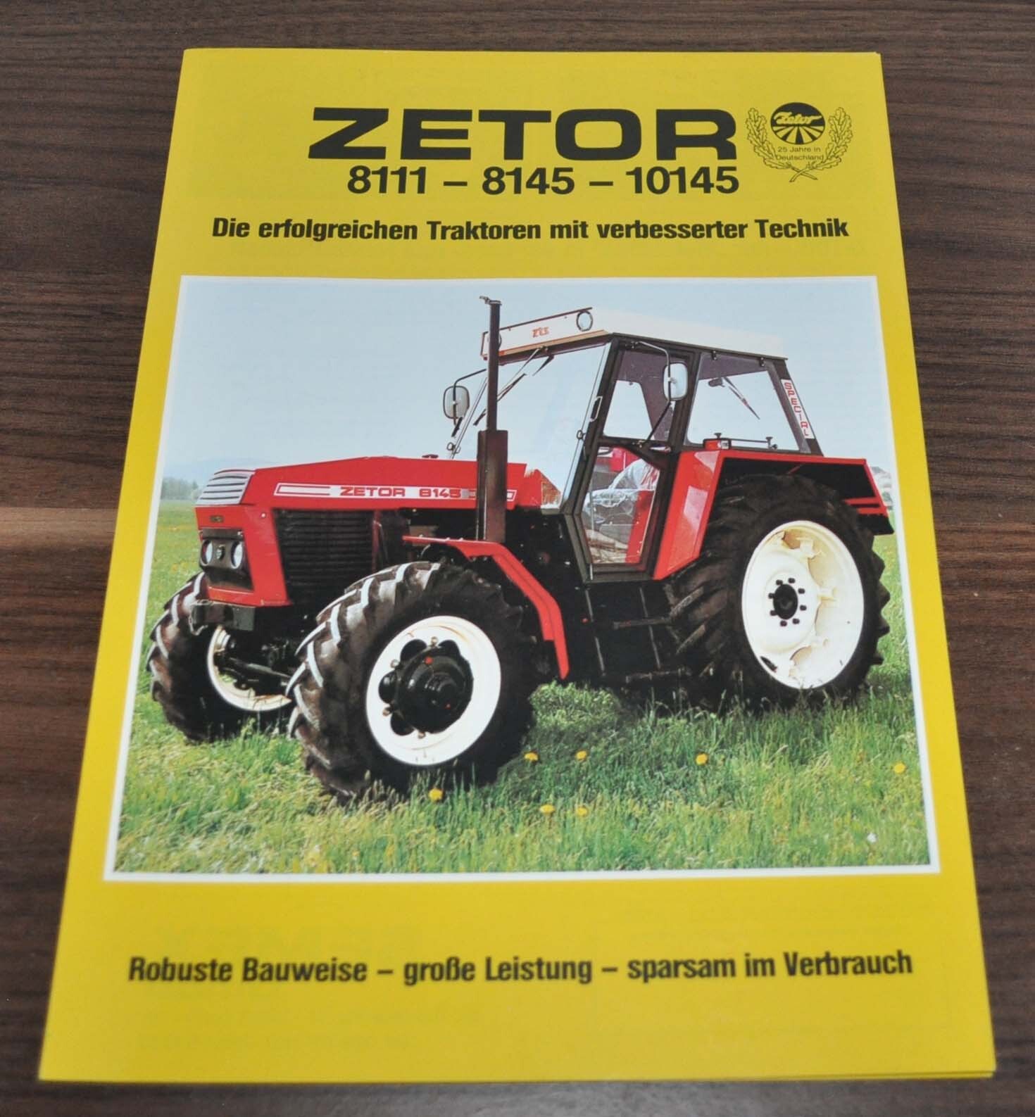 Zetor 8111 8145 10145 Tractor Specification Brochure Prospekt
