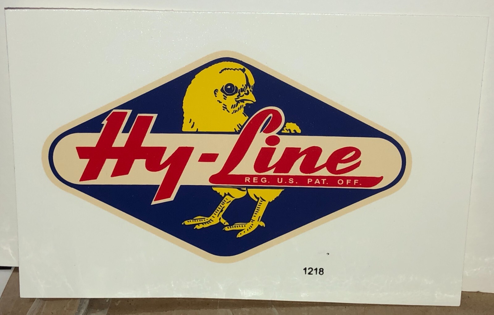 Hy-Line Decal Baby Chickens Chicken Farm Waterslide Vintage Farmer Advertising