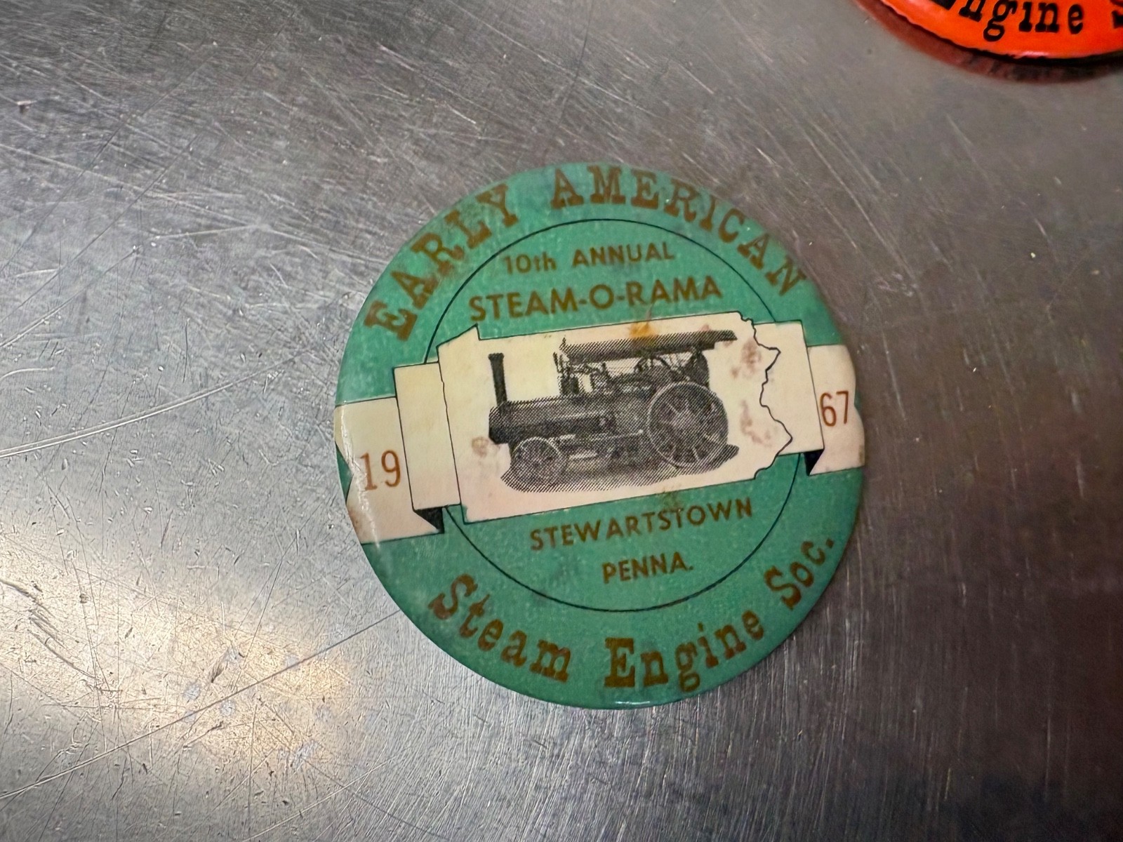 Collection Of Vintage Tractor & Steam Engine Show Pins Steam O Rama Hay Creek