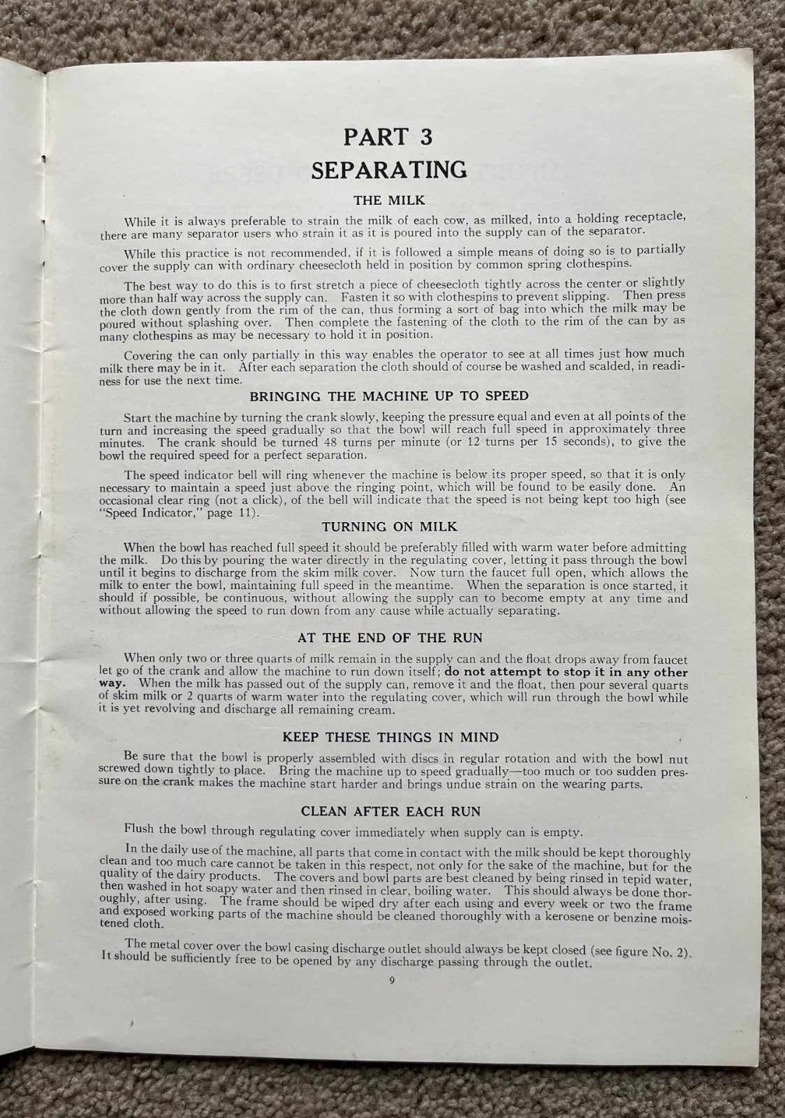2 DELAVAL CREAM SEPARATOR INSTRUCTION MANUALS