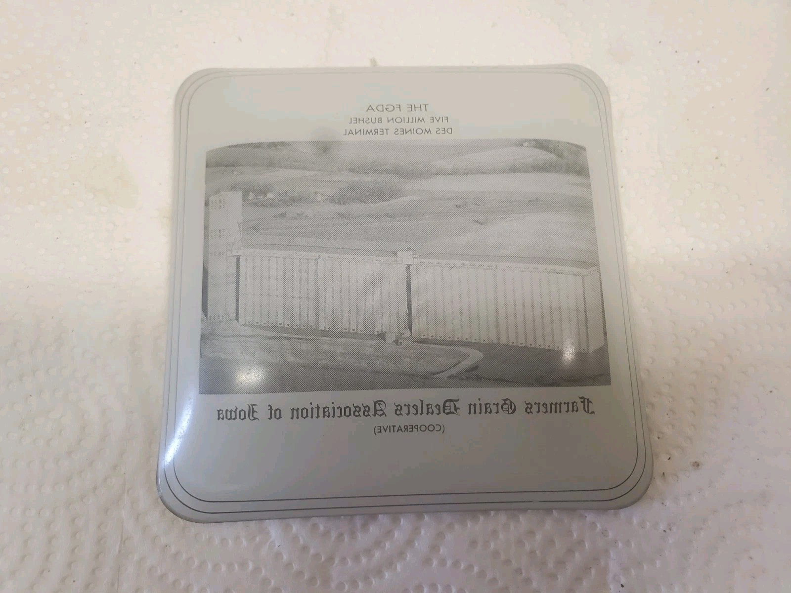 Glass Dish Farmers Grain Dealers Association Of Iowa Des Moines Terminal