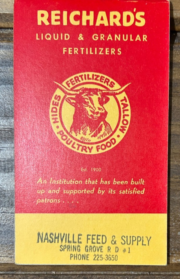 Vintage Unused REICHARD&rsquo;S Fertilizers Pocket Notebook