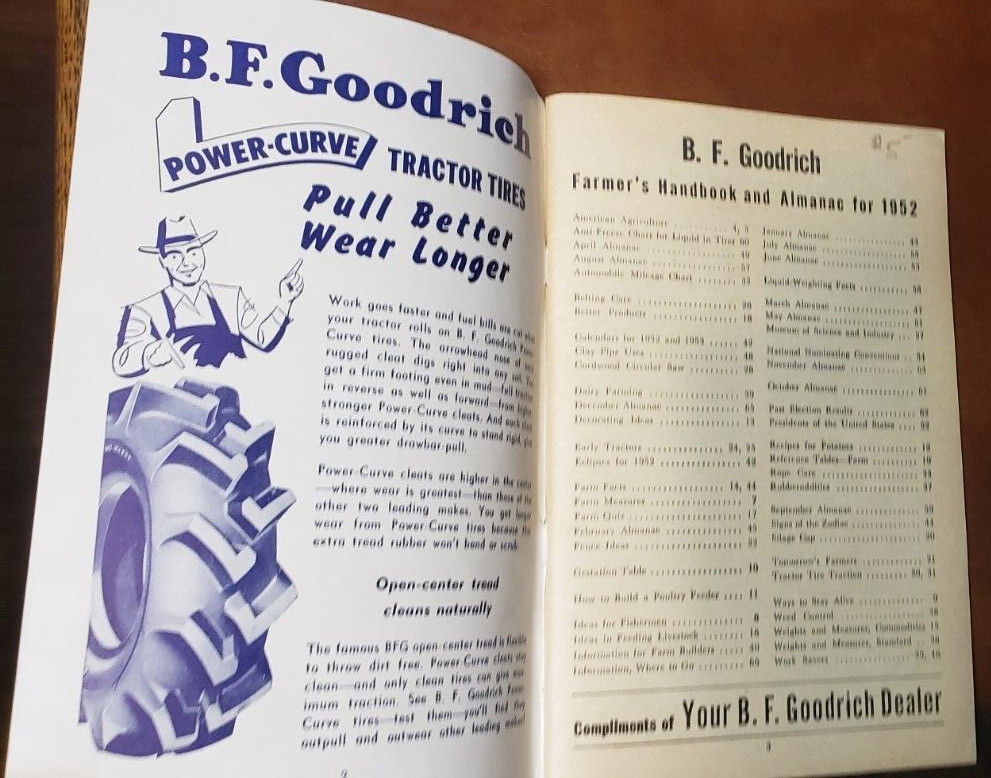 B.F. Goodrich Tires Farmer&rsquo;s Handbook and Almanac Idaho Falls Idaho 1952 Edition