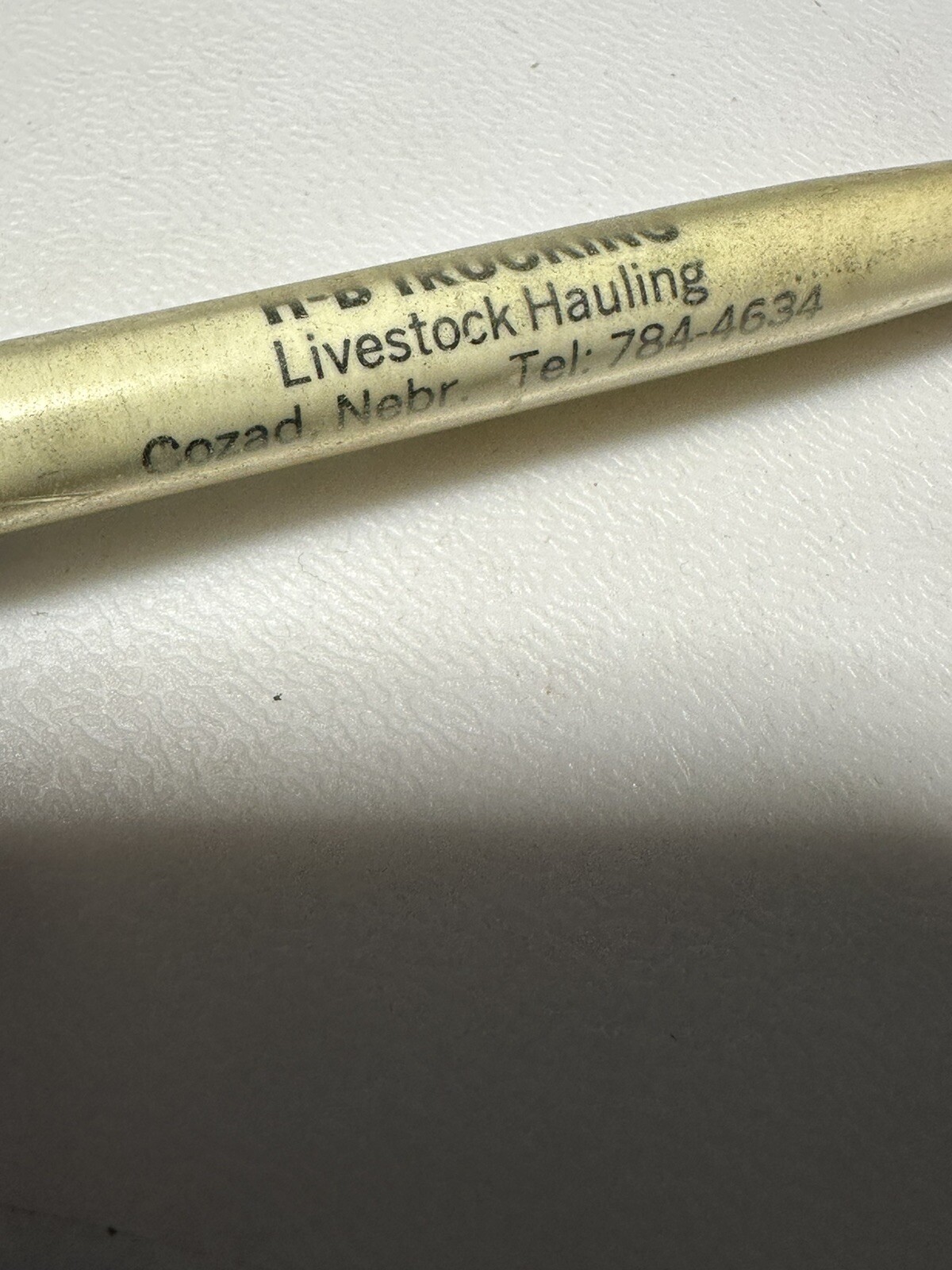 Vintage Cozad Nebraska H-B Trucking HB Livestock Cattle Hauling Truck Driver Pen