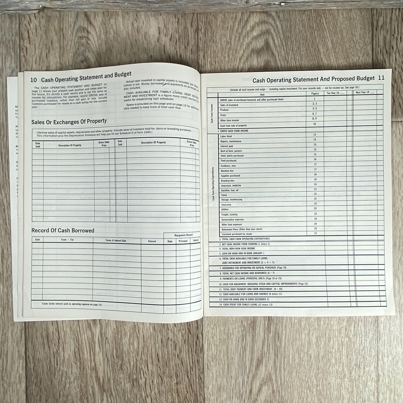 Unused Farm Accounting Record Book Standard Oil 1972 Income & Expense, Taxes