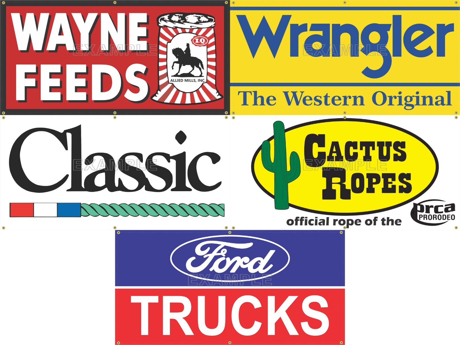 RODEO ARENA GROUP LOT DISCOUNT ON FIVE DESIGNS SIGN REMAKE BANNERS OPTIONS 5C