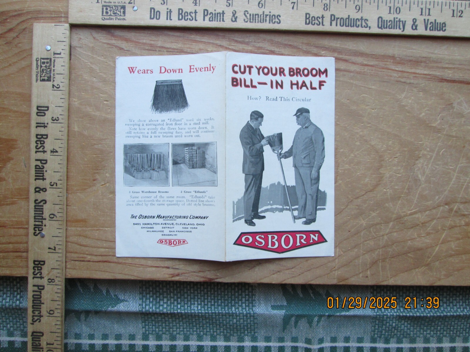 osborn Manufacturing company cut your broom bill in half brochure