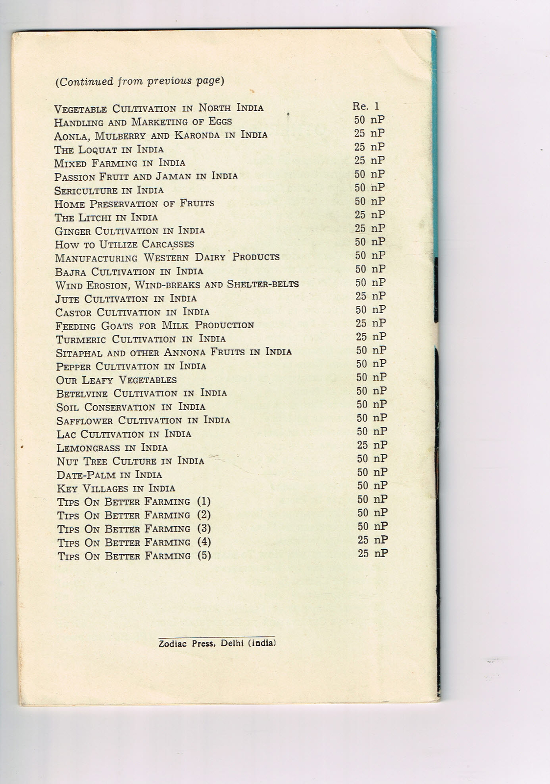 Vintage 1960s Farm Brochure India Farm Accounts New Delhi