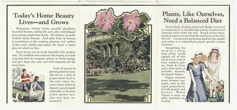 vintage folder VIGORO Fertilizer Lawn Garden Care Quackenbush Hardware Eugene OR