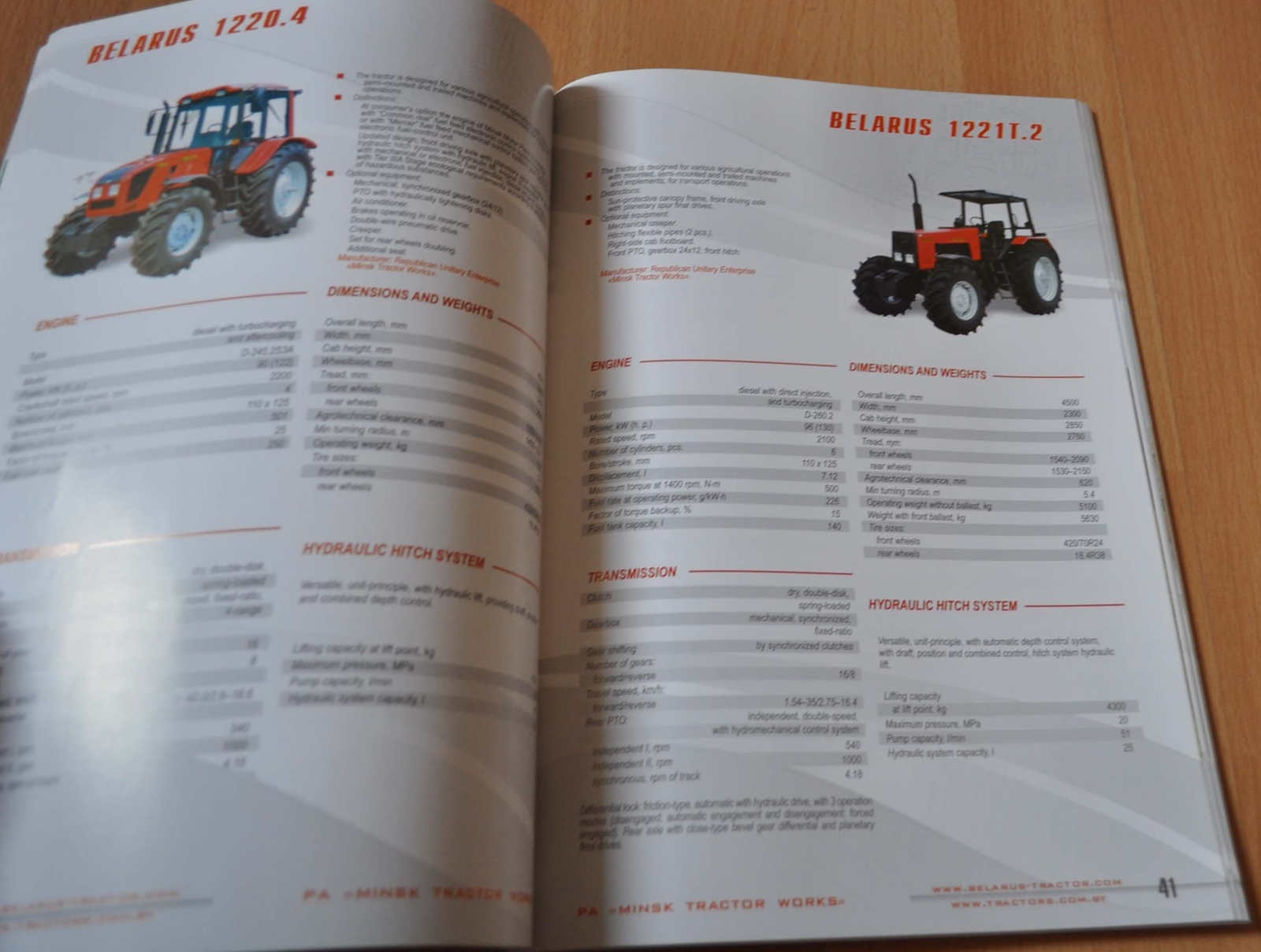2011 MTZ Belarus Tractor Model Range Agricultural Machinery Brochure Prospekt EN