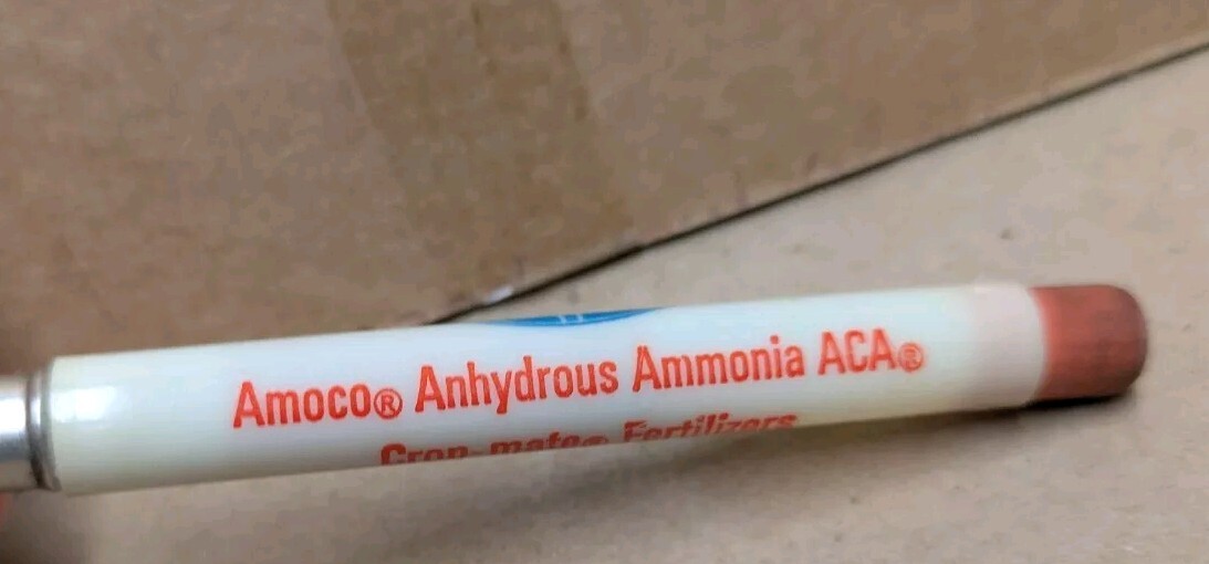 Vintage Amoco Anhydrous Ammonia ACA Crop-Mate Fertilizers Bullet Pencil