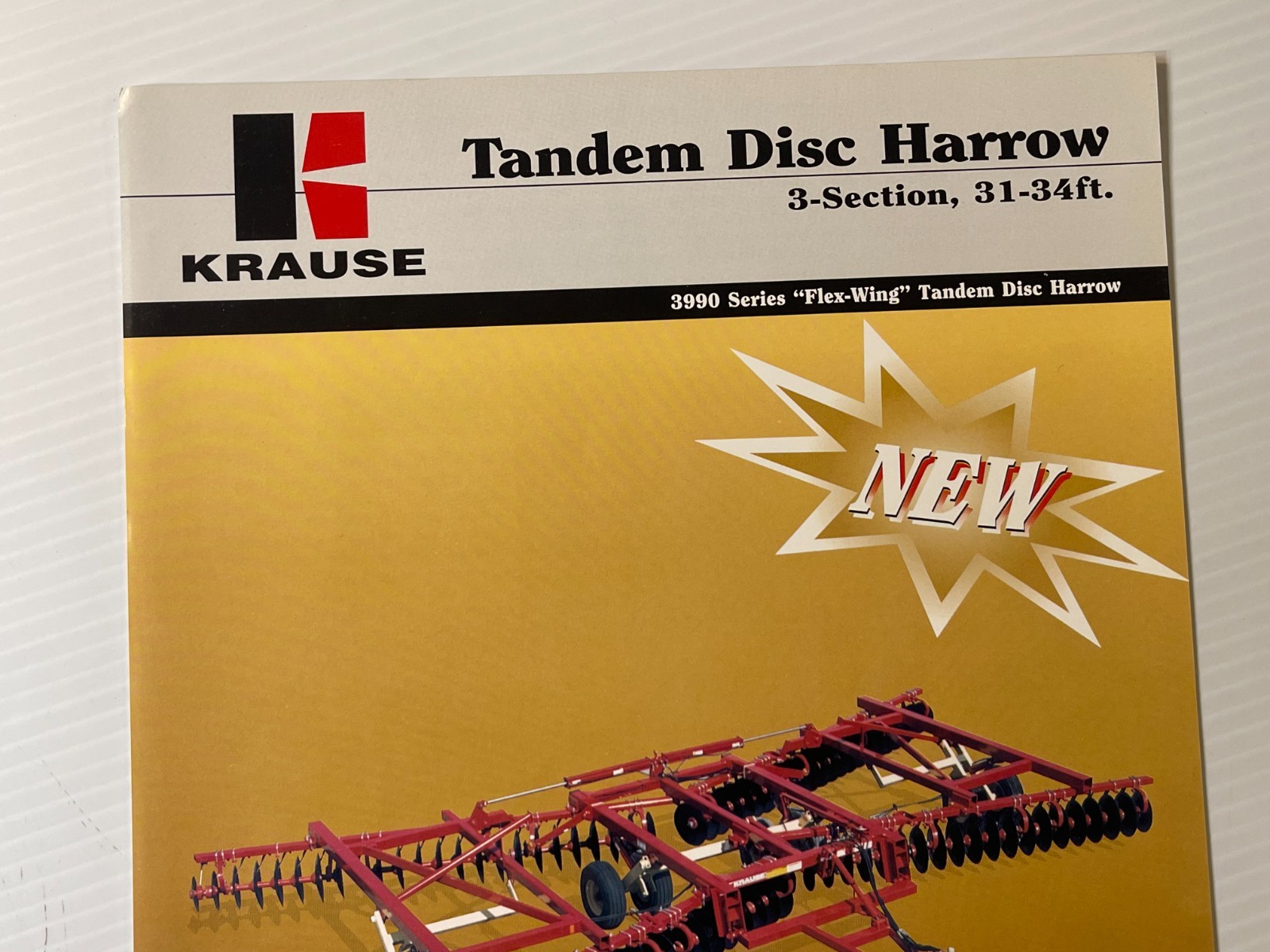 1980s Tandem Dis Harrow 3 Section – Original Dealer Sales Brochure (Dated 1980s)