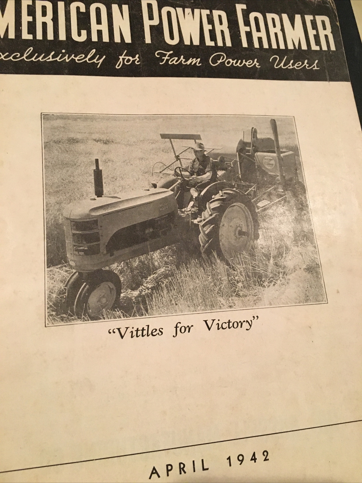 (6) 1941-43 American Power Farmer Magazines Tractor WW2 Bonds Madison Wisconsin
