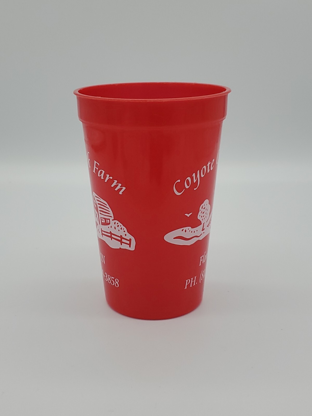 Coyote Creek Farm Florence, IN Indiana Farm Plastic Advertising Cup
