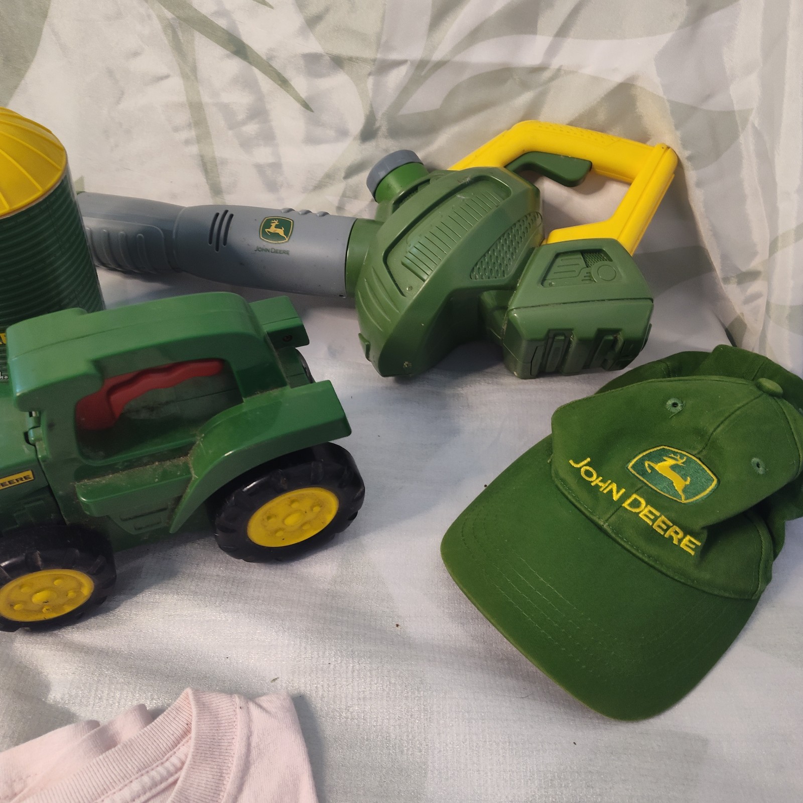 John Deere Collectors Lot With Coaster Silo, Tractor. Hats & Shirts