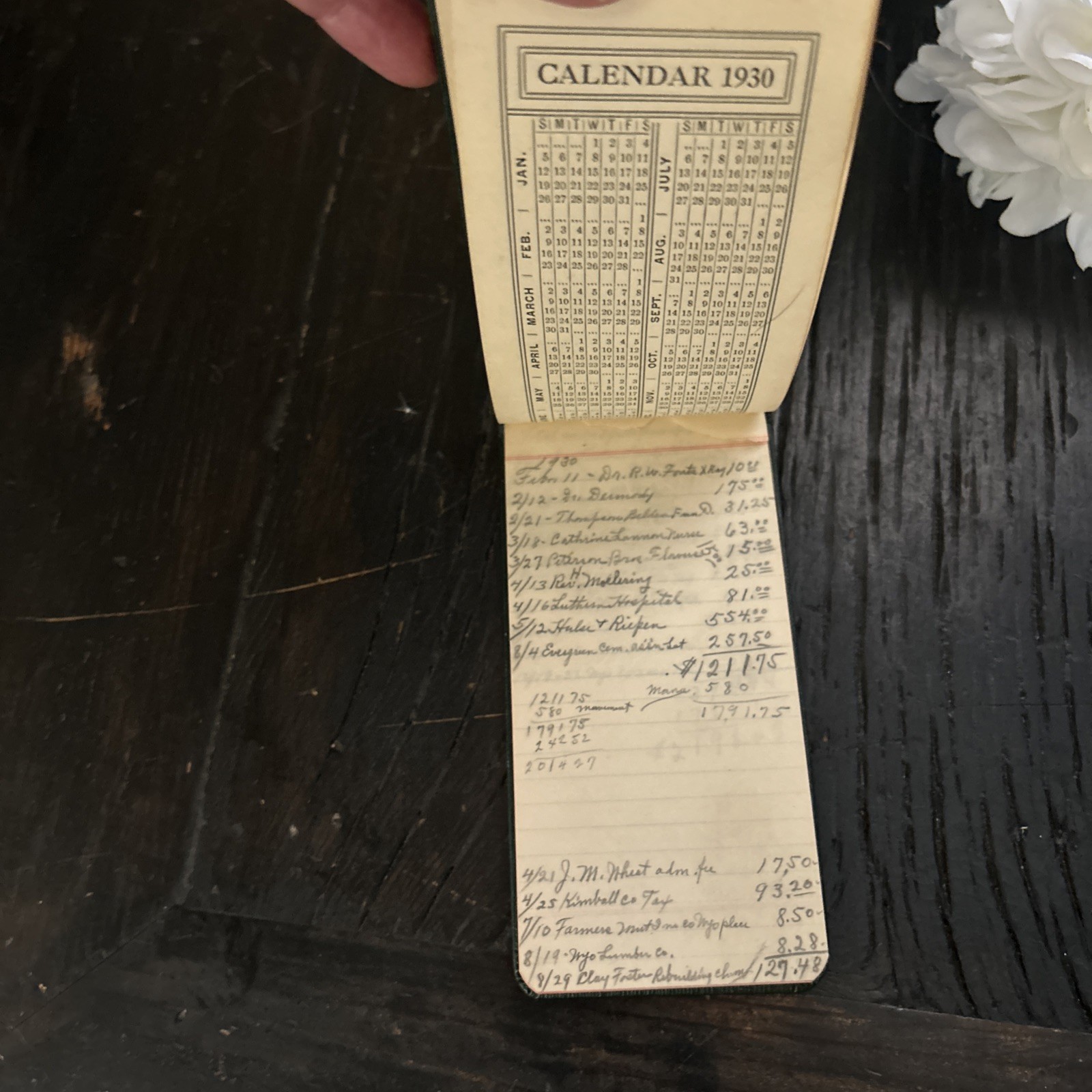 1928-1930 John Clay & Co. Live Stock Commission Memo Pocket Note Ledger Book