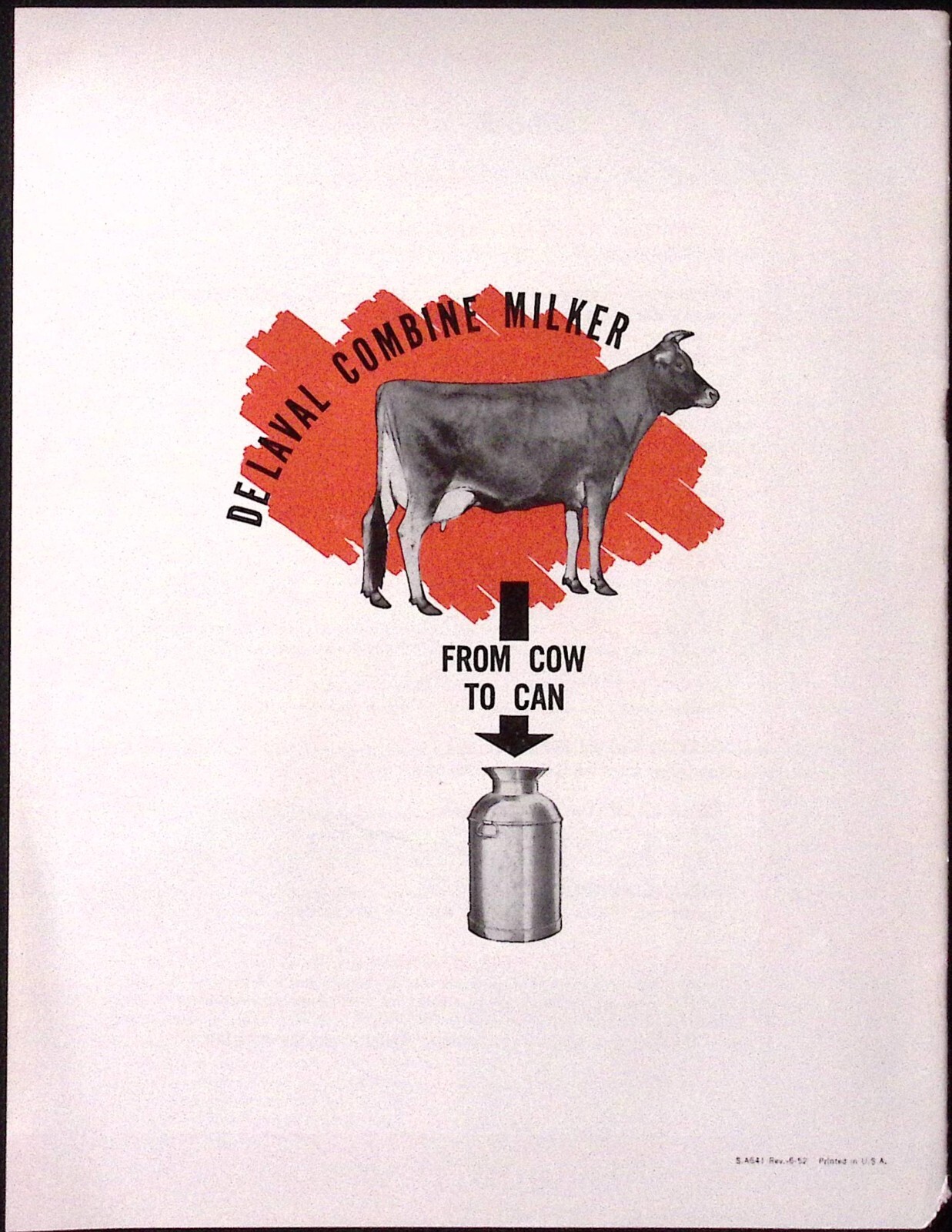 1957 DeLaval Model F Combine Milking System Dealer Brochure DeLaval Separator Co