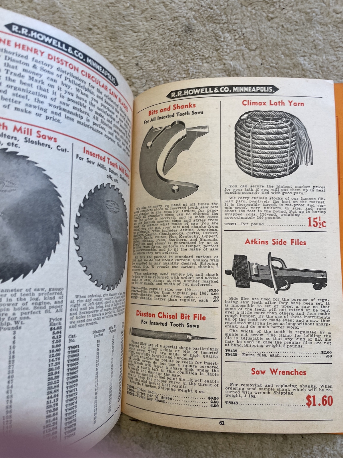 R.R. Howell & Co. Thresher & Power Farming Supplies Catalog T-38