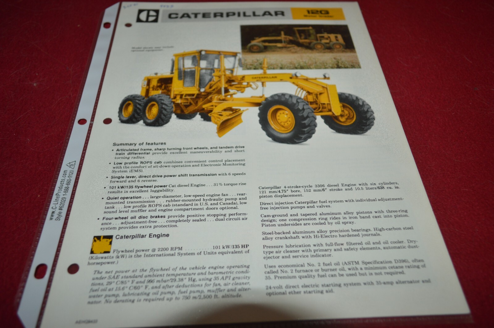 Caterpillar 12 G Motor Grader For 1981 Dealer&rsquo;s Brochure AMIL16 D