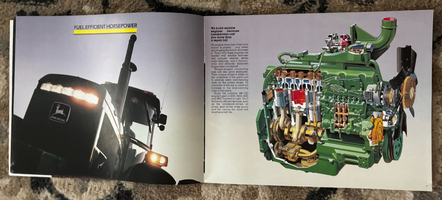 John Deere 4050 4250 4450 4650 4850 Tractor for 1985 Brochure DCPA26
