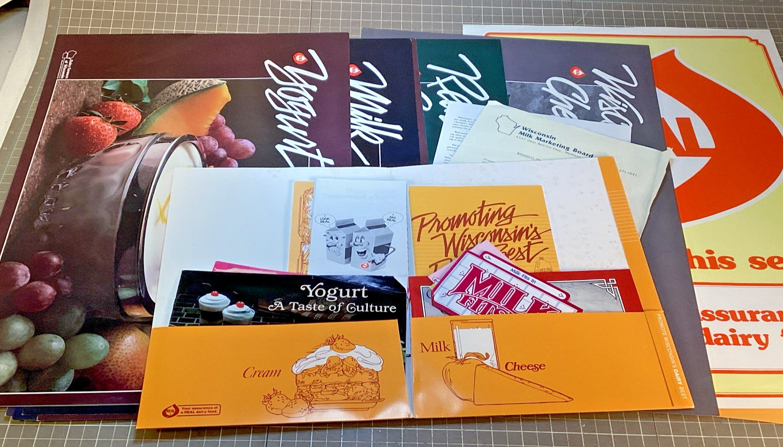 1985 Wisconsin Milk Marketing Promotional 11 Posters 14×20 Kit Recipe Booklets d