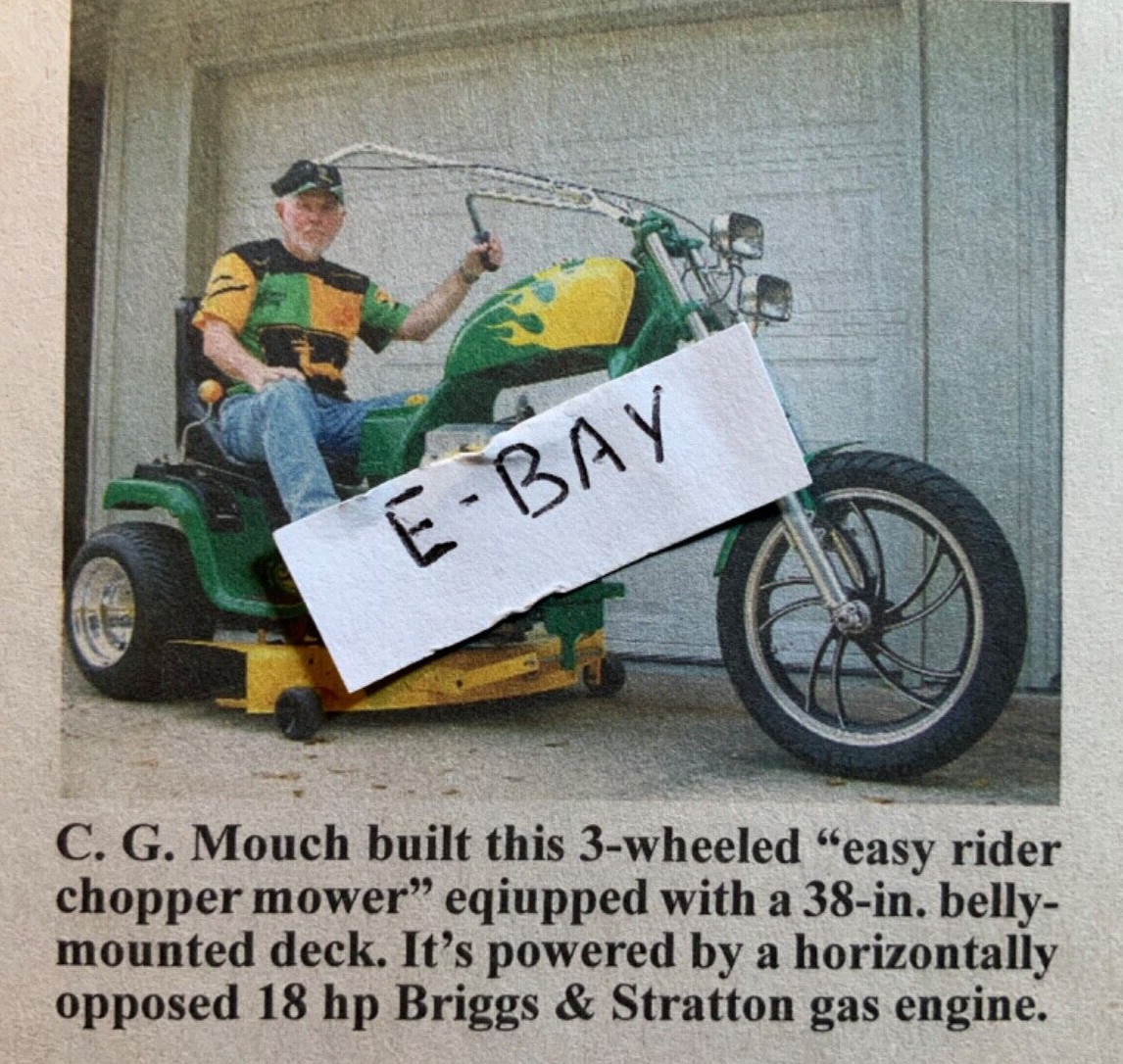 2006 Magazine Article. C. G. Mouch. Brusly, LA. Easy Riding Chopper Mower