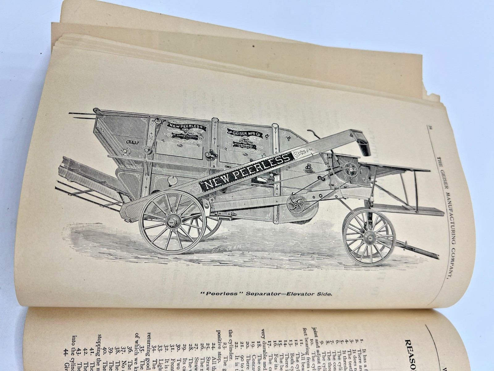 1893 Geiser Maufacturing Co Peerless Steam Engines Catalog