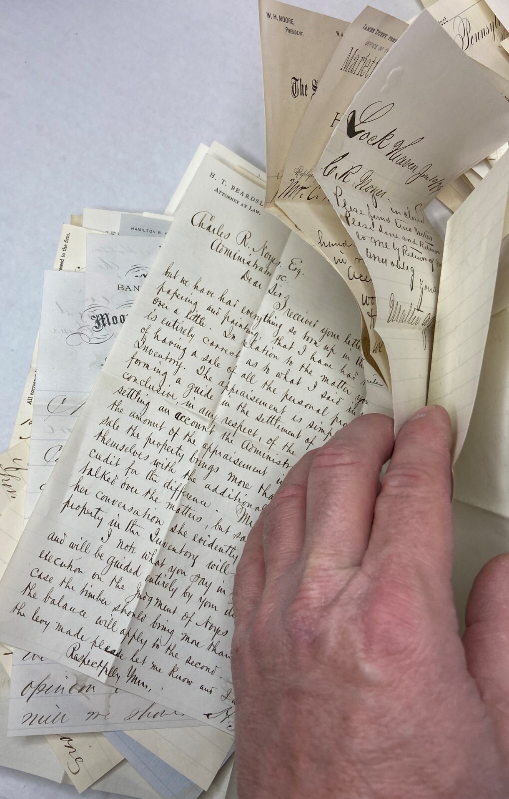 RARE HUGE Letter & Doc Archive 750+ Noyes Lumber 1880s Westport Pennsylvania PA