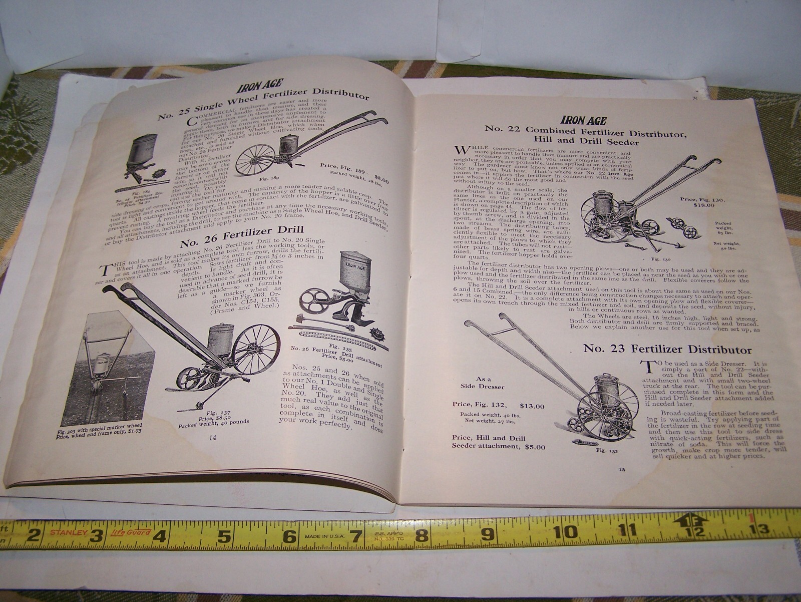 IRON AGE 1910 Full Line Sales Catalog Cultivator Plow Planter Farm Garden NICE!