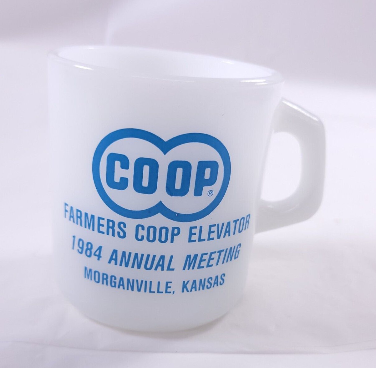 Vtg Galaxy COOP Farmers Coop 1984 Meeting Morganville, KS Coffee Cup Mug