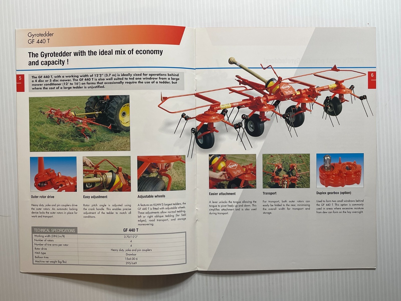 KUHN – GF Gyrotedders (Two & Four Rotor Models) – Sales Brochure *Original 2006*