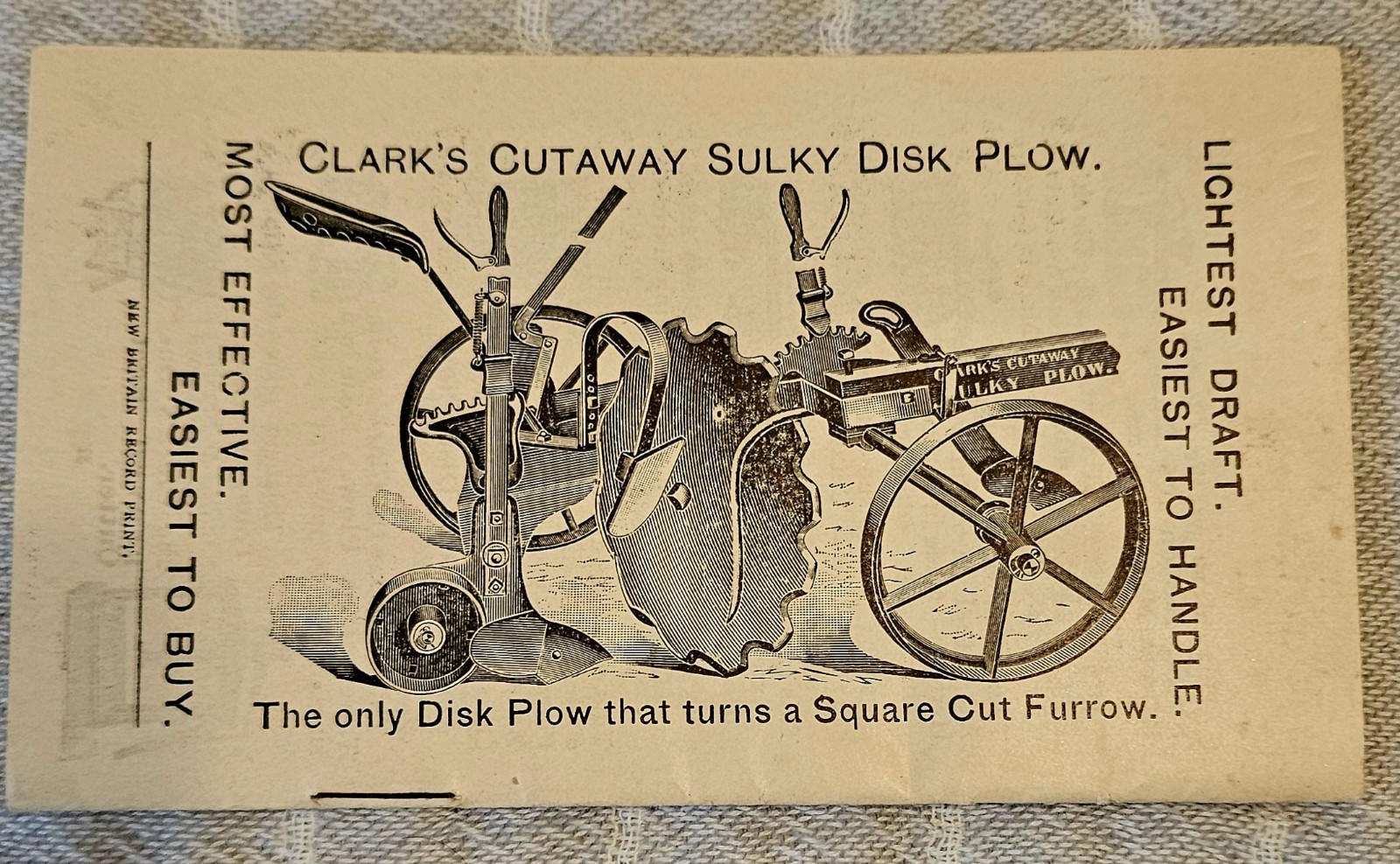 Cutaway Harrow Plow Brochure & Ephemera Lot Antique