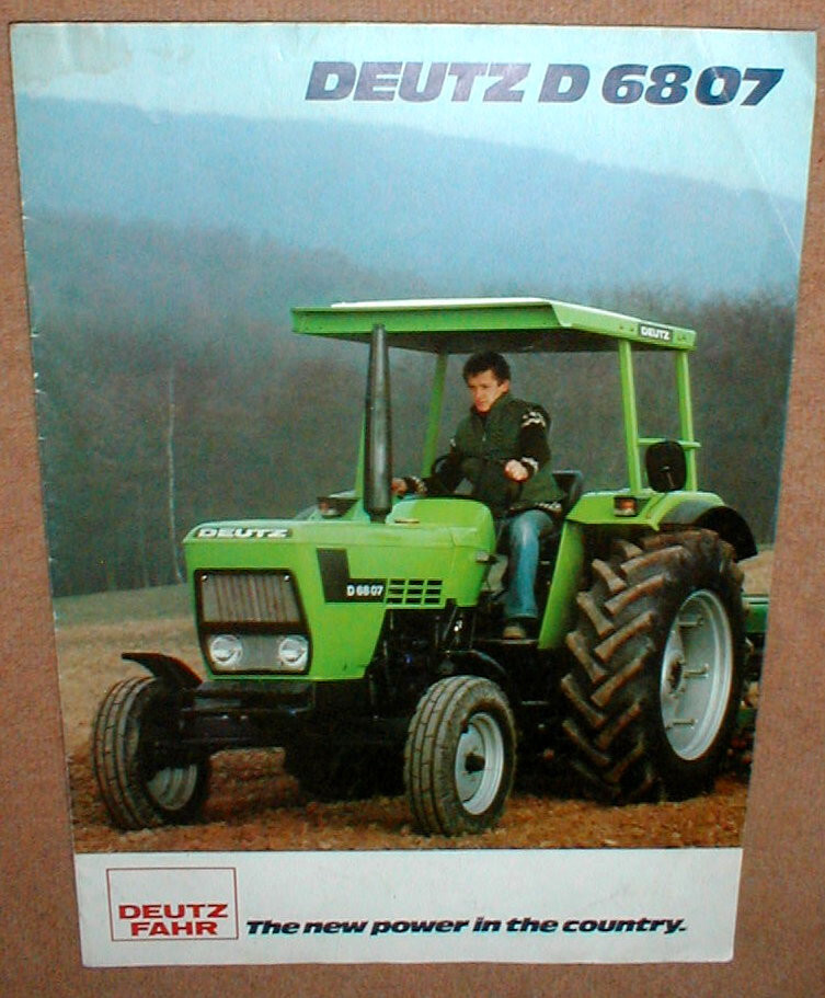 Deutz Fahr D 6807 Tractor Dealer Full Color 8 Page Brochure August 1980