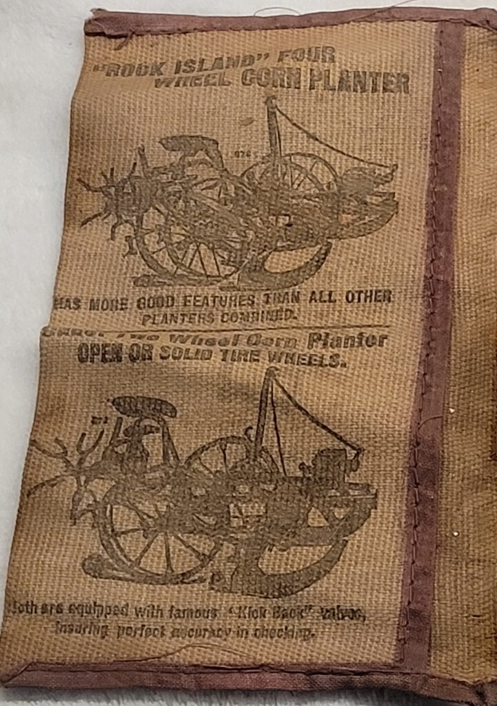 ROCK ISLAND PLOW COMPANY 1800s CLOTH FARMING ADVERTISEMENT ROCK ISLAND ILLINOIS