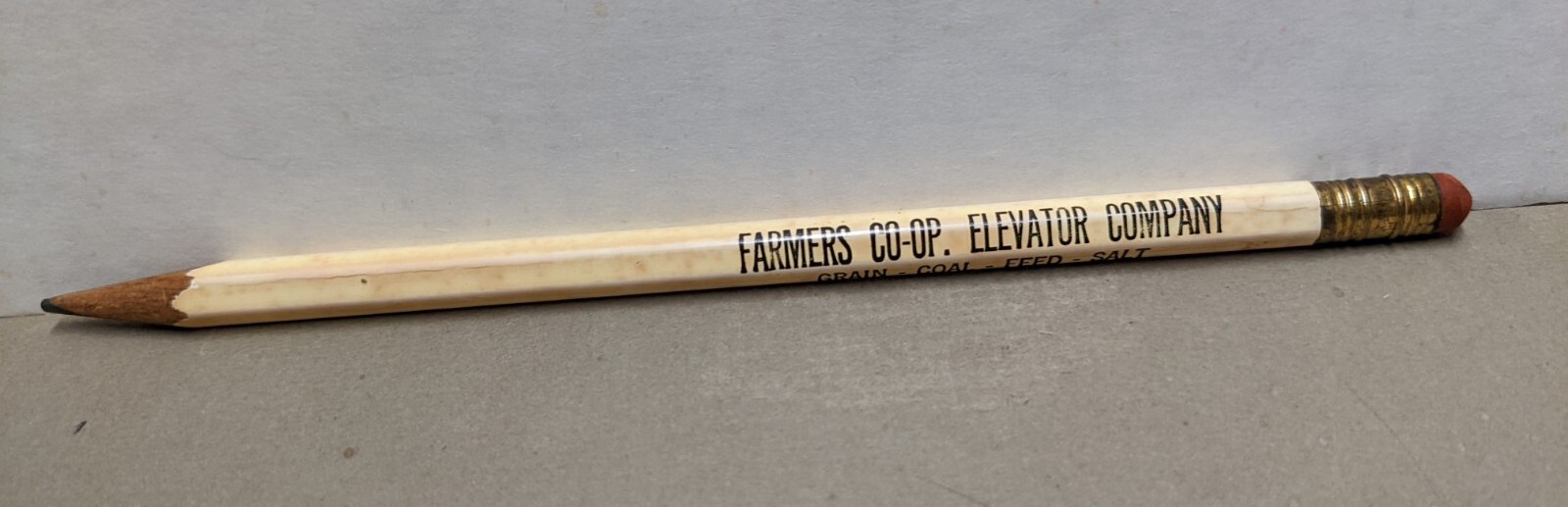 Vintage Farmers Co-op Elevator Co. Phone 303 Iowa Falls Iowa IA Pencil Coal Salt