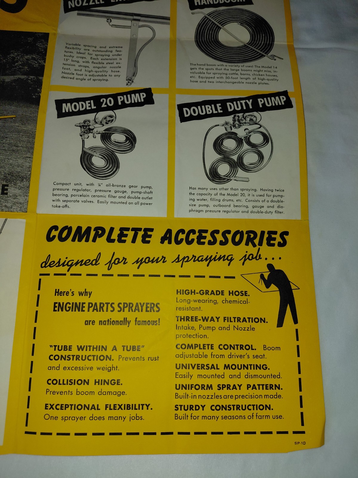Vintage Enparco Engine Parts Sprayers approx. 22&Prime; x 28&Prime; poster 1-sided