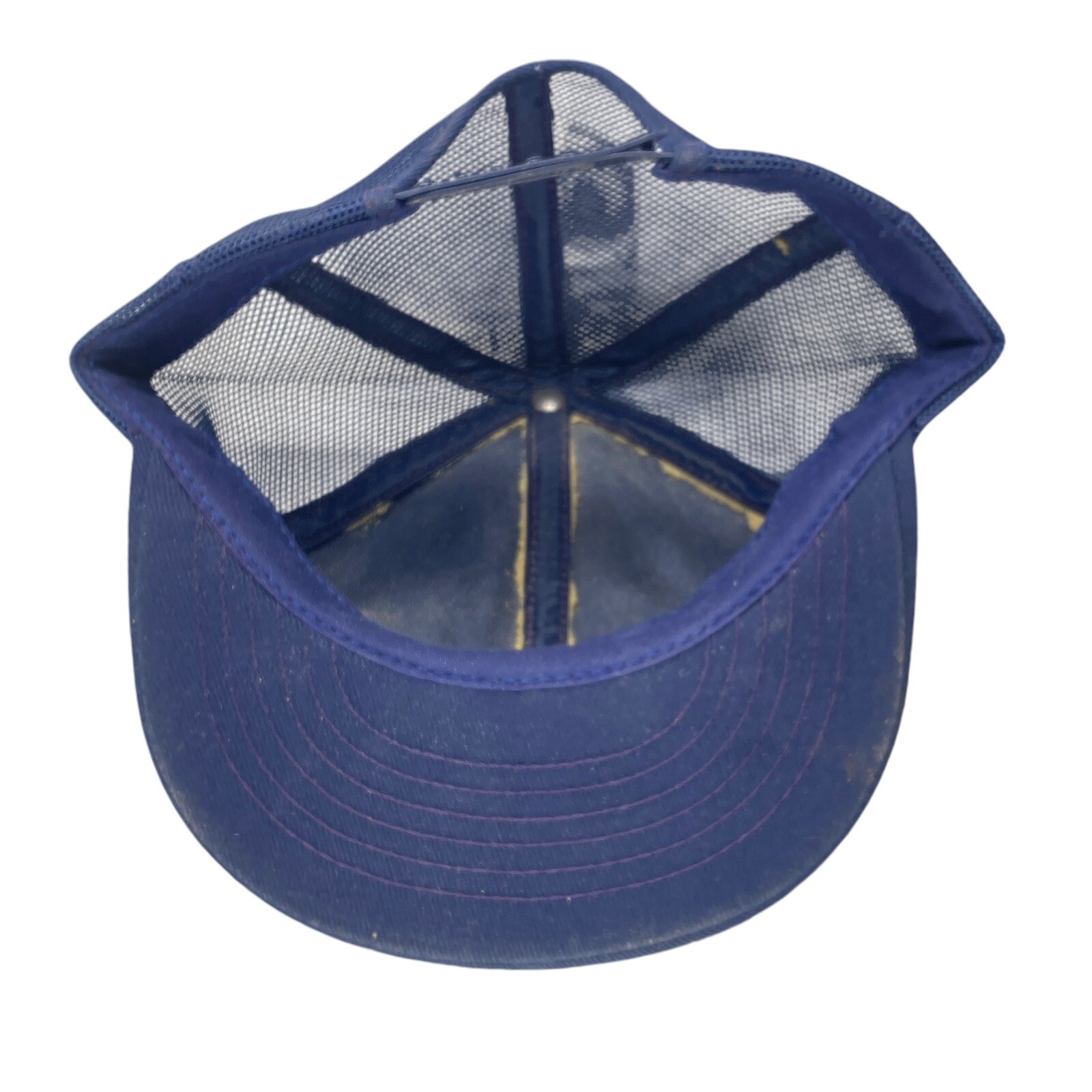Ridomil Agriculture Farm Cap Embroidered Patch Snapback Trucker Hat Blue Vintage