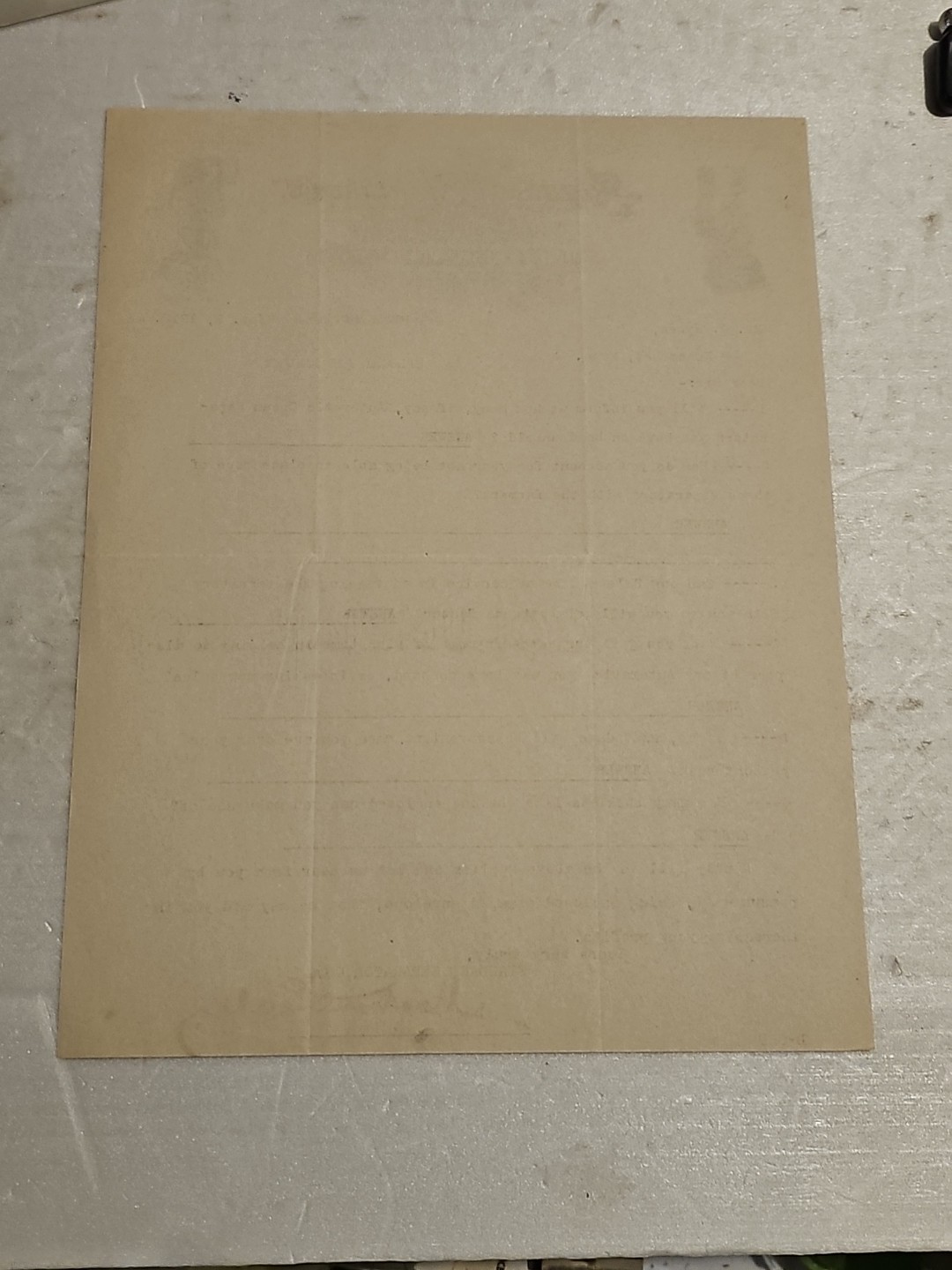 Vintage 1912 Standard Separator Company Letter Head
