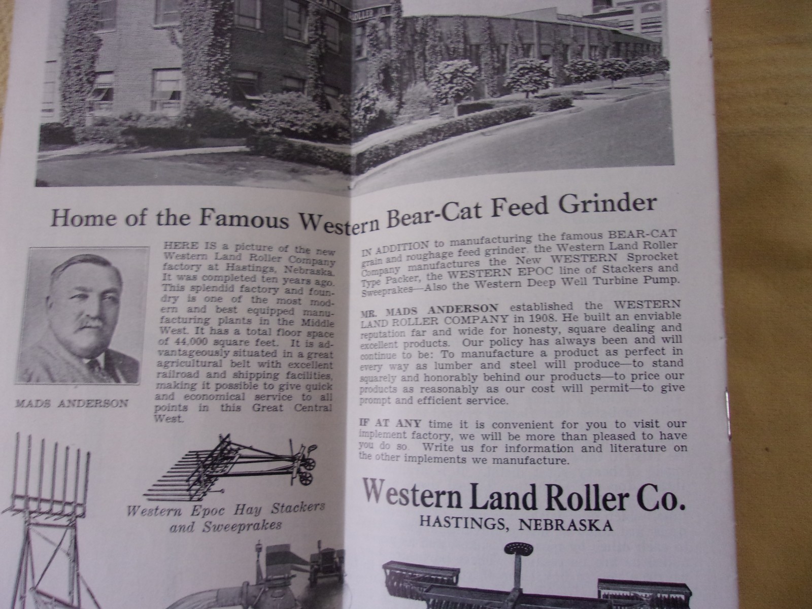 VTG Western Bearcat Feed Grinder Hastings Nebraska Sales Brochure Farm Machinery