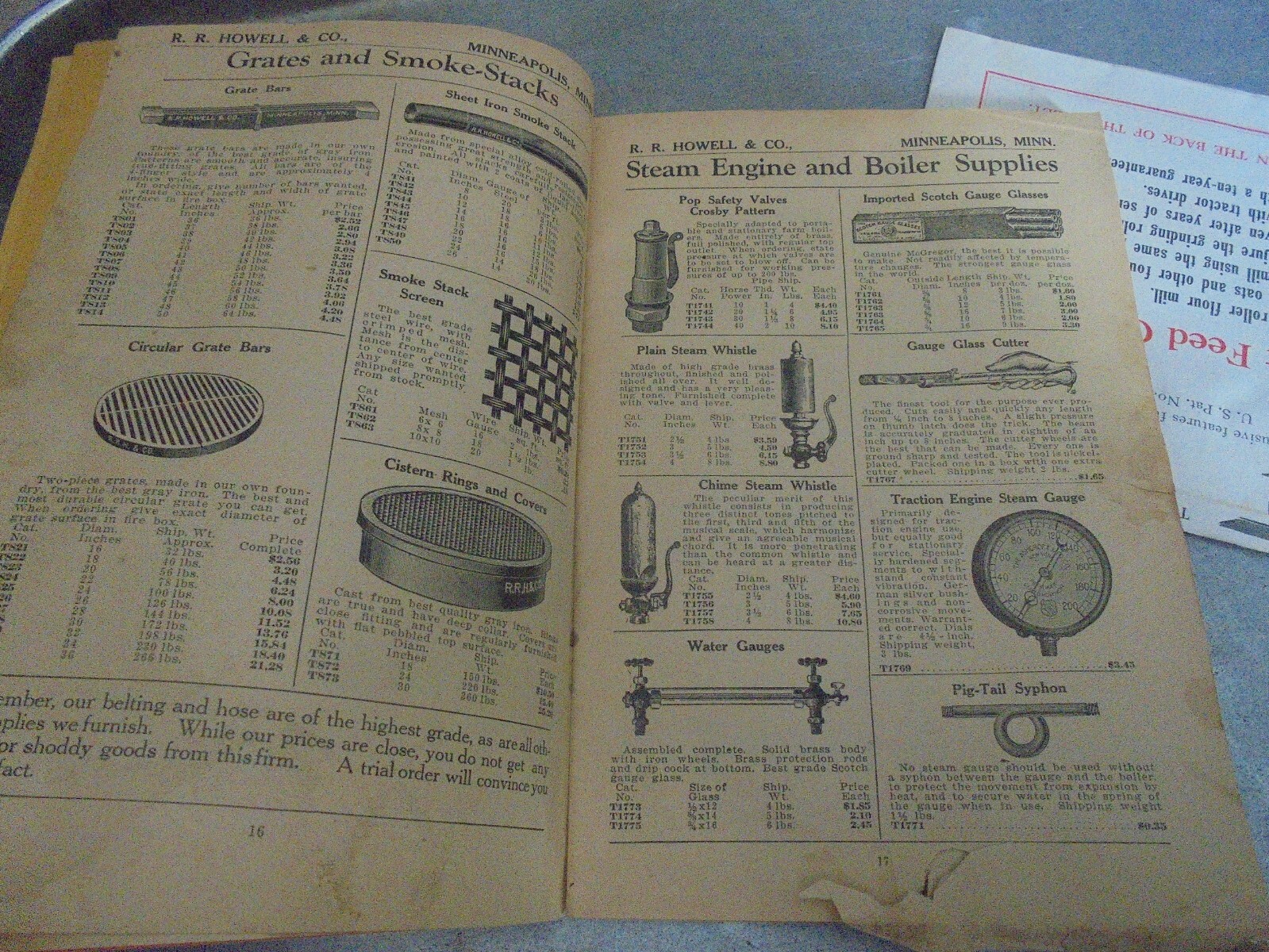 Vintage 1924 R. R. Howell & Co. Thresher & Tracto Supplies & Specialties Catalog
