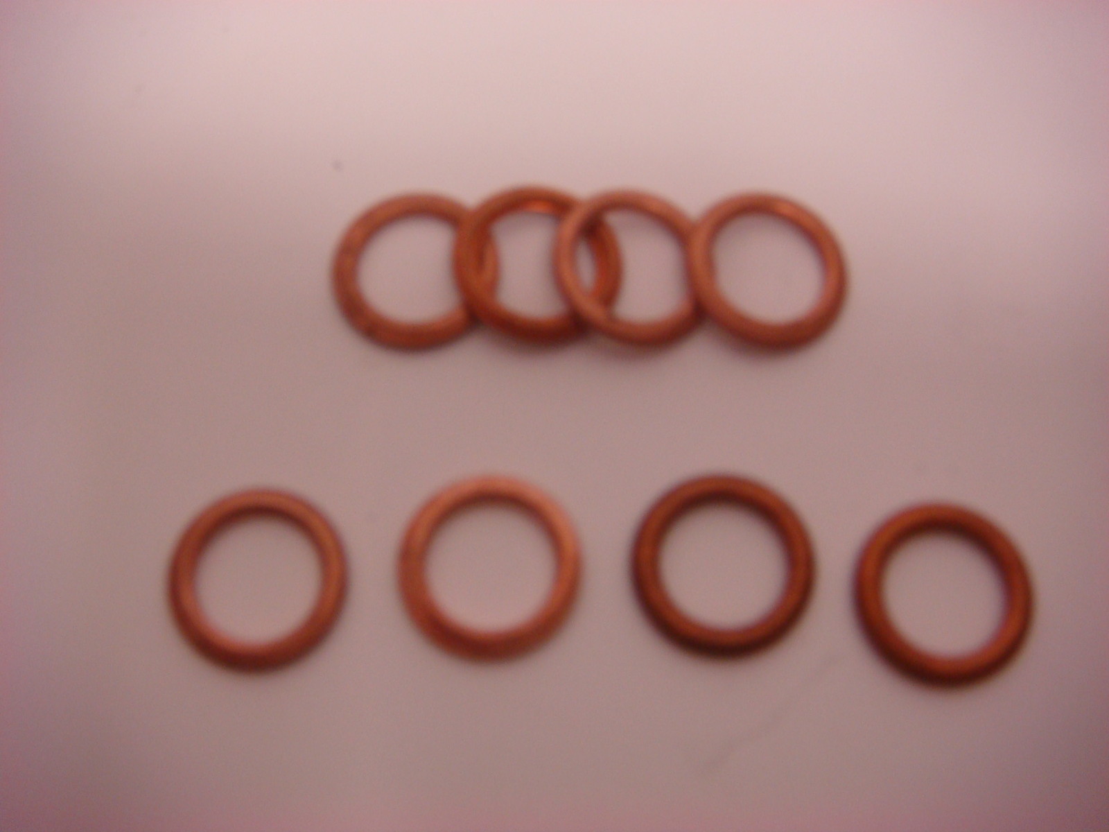 Vintage Champion Spark Plug Gaskets 10mm Set of 8 Copper