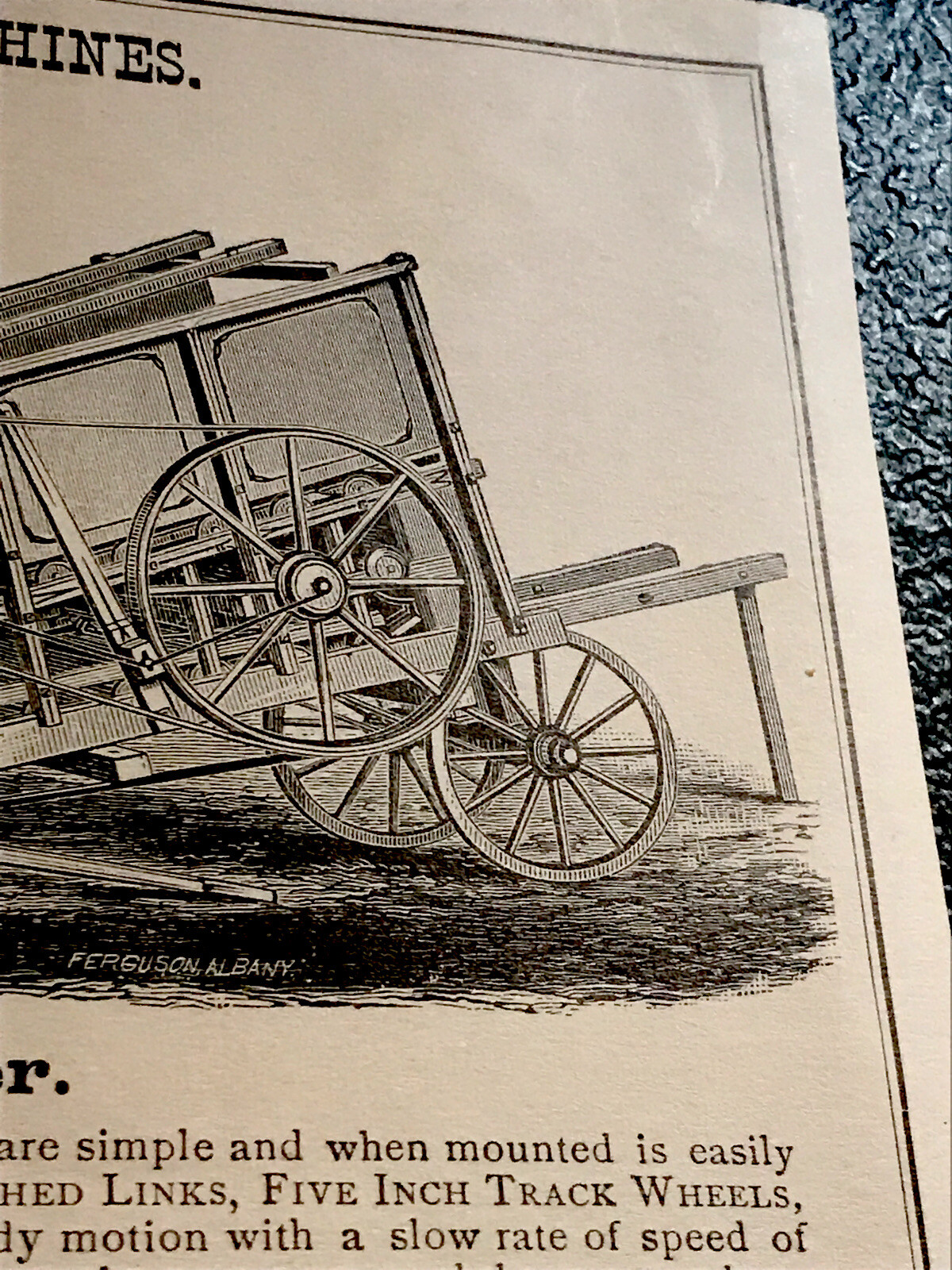 The Westinghouse Tread Power Machines No. 3 Thresher Farm Engraving Advertising