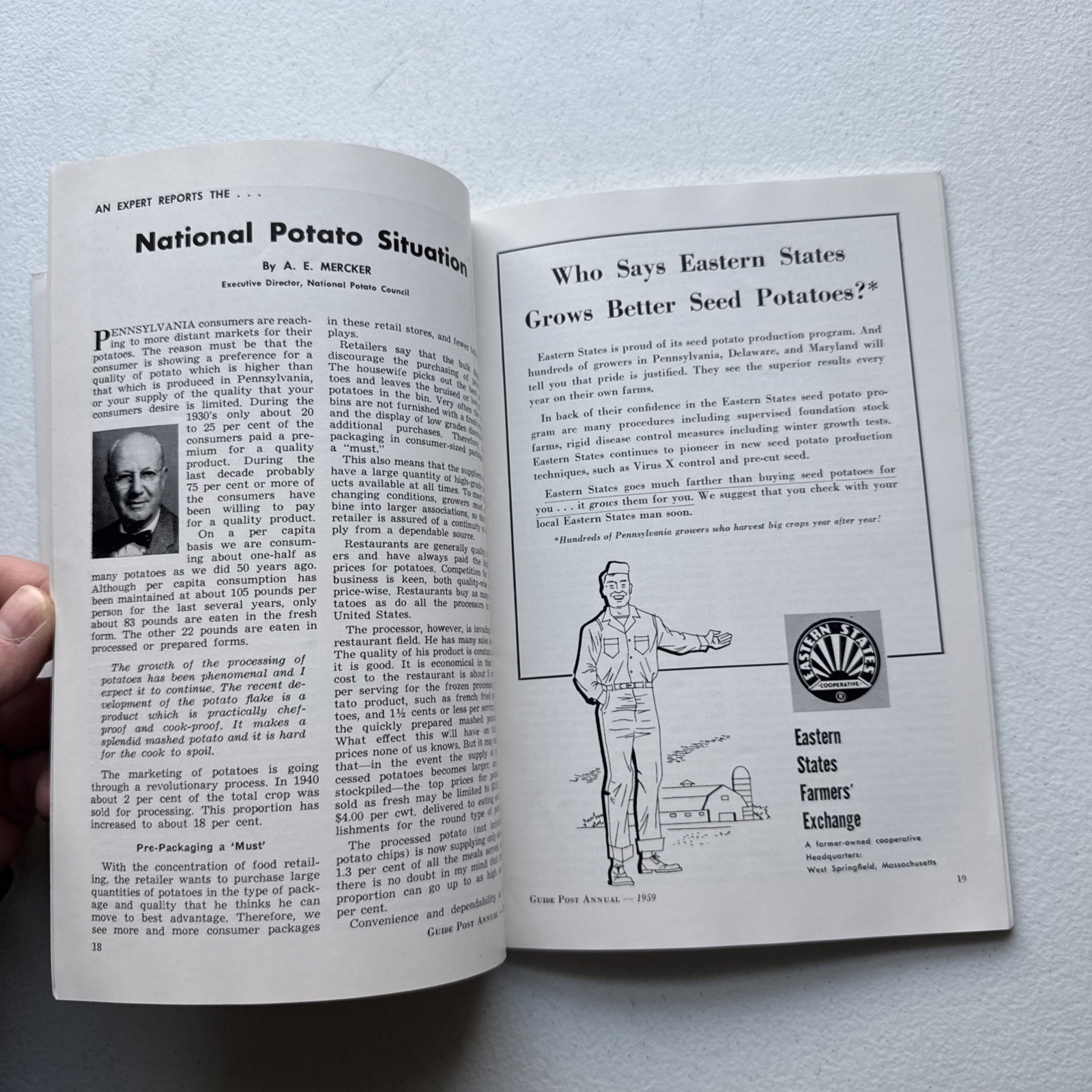 The Guide Post Pennsylvania Potato Growers March 1959 Annual Volume 37 Booklet