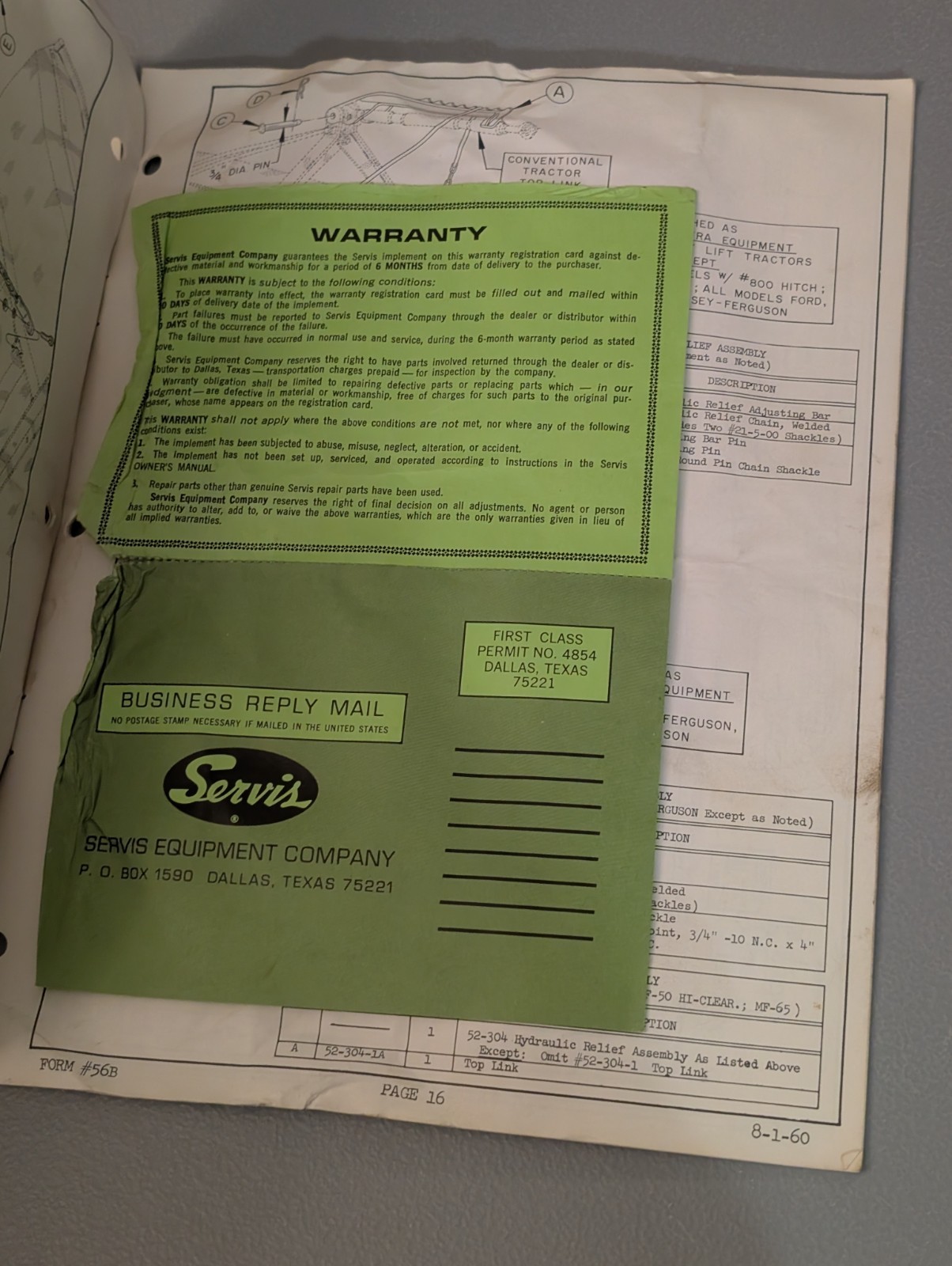 Servis E 60 Owner&rsquo;s Manual – 1960s Rotary Cutter Agriculture Farming Maintenance