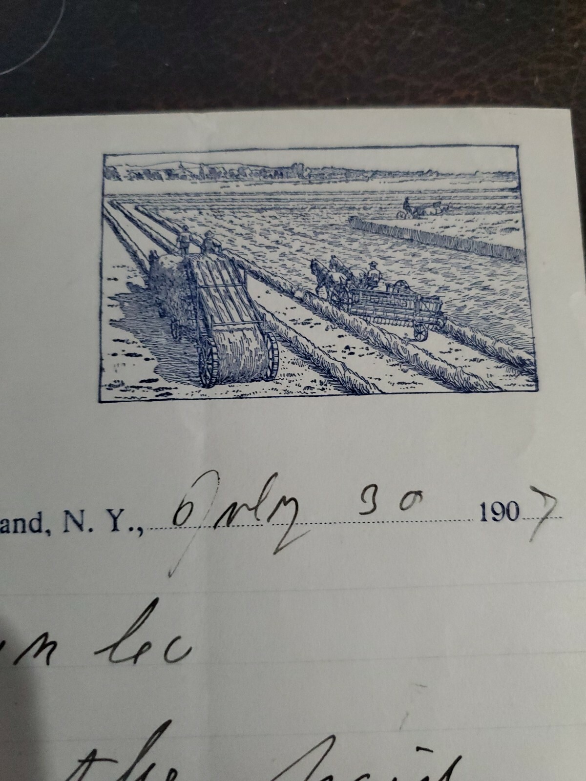 Vintage 1907 Frank Howe Farm Implements Letterhead Poland NY