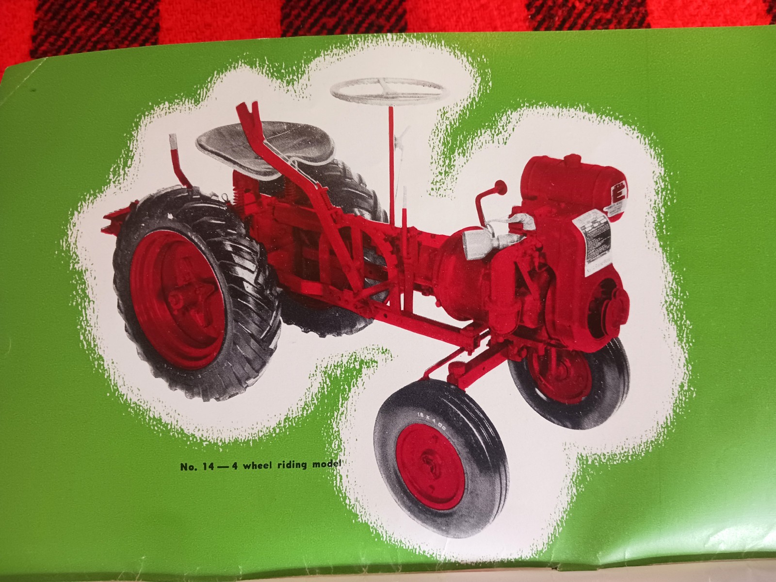 1951 Red-E Garden Riding Tractor Catalog Farm Cultivator Page Brochure